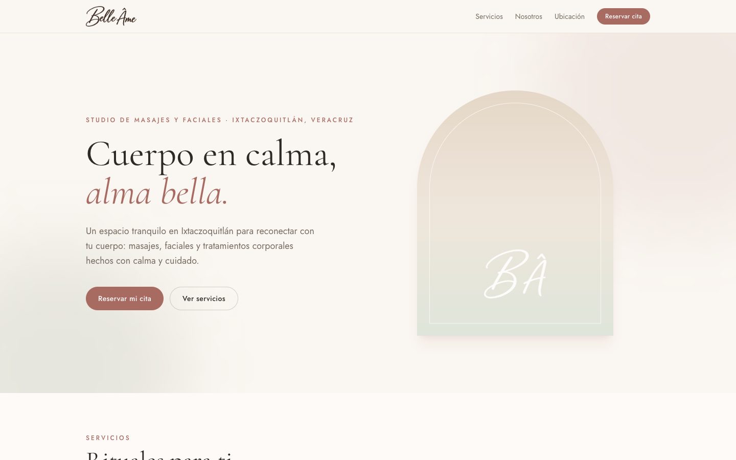 Página de Belle Âme
